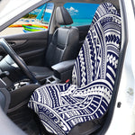 Blue Maori Polynesian Tattoo Print Waterproof Car Seat Cover