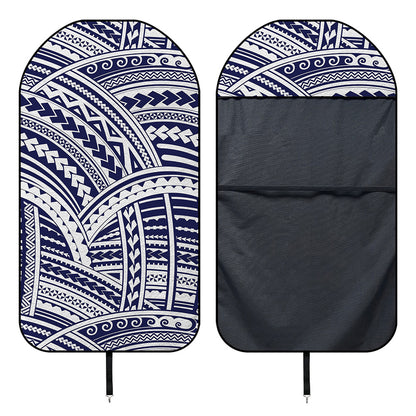 Blue Maori Polynesian Tattoo Print Waterproof Car Seat Cover