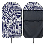 Blue Maori Polynesian Tattoo Print Waterproof Car Seat Cover