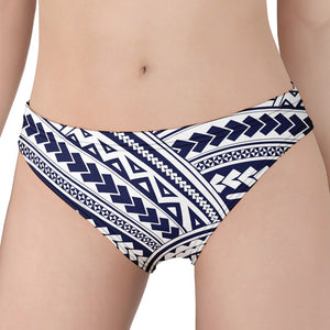 Blue Maori Polynesian Tattoo Print Women's Panties