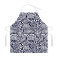 Blue Maori Polynesian Tribal Print Adjustable Apron