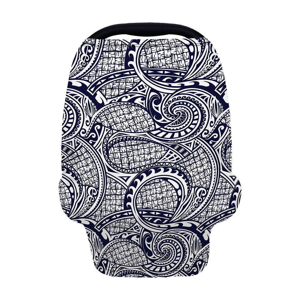 Blue Maori Polynesian Tribal Print Baby Seat Cover