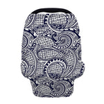 Blue Maori Polynesian Tribal Print Baby Seat Cover