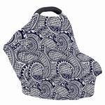 Blue Maori Polynesian Tribal Print Baby Seat Cover