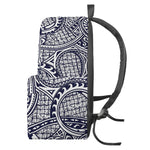 Blue Maori Polynesian Tribal Print Backpack