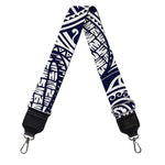 Blue Maori Polynesian Tribal Print Bag Strap