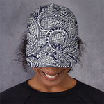 Blue Maori Polynesian Tribal Print Baseball Cap