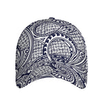 Blue Maori Polynesian Tribal Print Baseball Cap