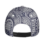 Blue Maori Polynesian Tribal Print Baseball Cap
