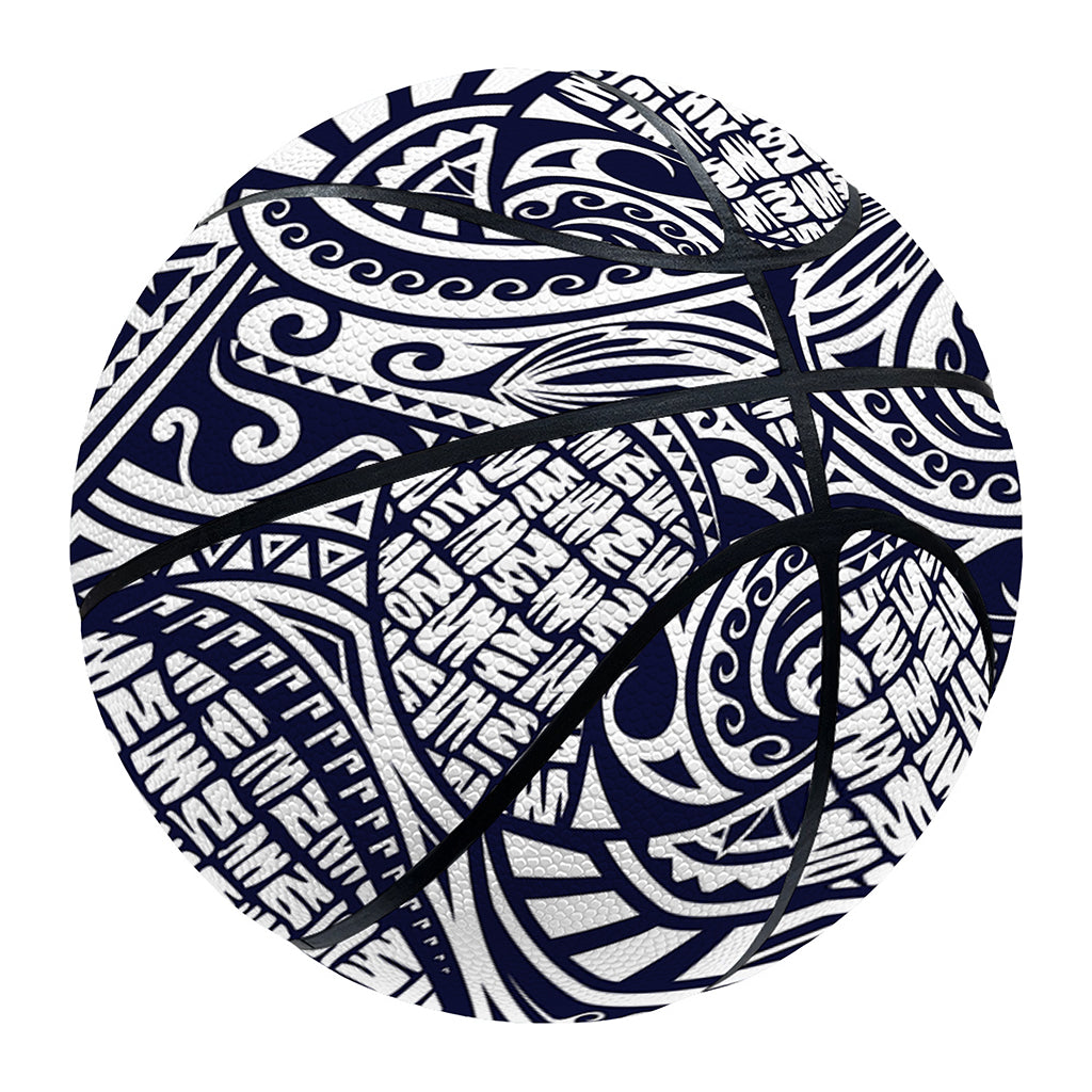 Blue Maori Polynesian Tribal Print Basketball