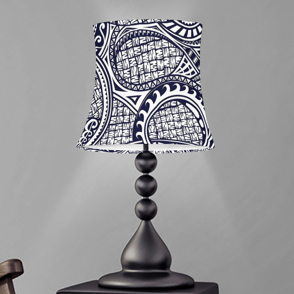 Blue Maori Polynesian Tribal Print Bell Lamp Shade