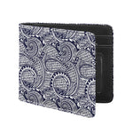 Blue Maori Polynesian Tribal Print Bifold Wallet