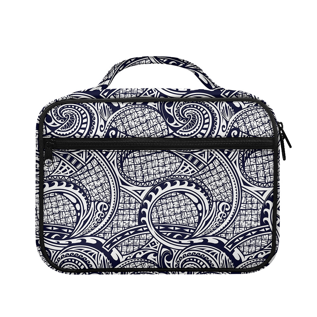 Blue Maori Polynesian Tribal Print Briefcase Bible Bag