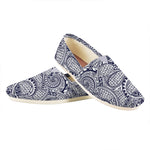 Blue Maori Polynesian Tribal Print Casual Shoes