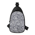 Blue Maori Polynesian Tribal Print Sling Bag