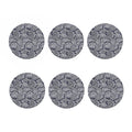 Blue Maori Polynesian Tribal Print Coaster Set