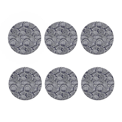 Blue Maori Polynesian Tribal Print Coaster Set