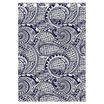 Blue Maori Polynesian Tribal Print Curtain