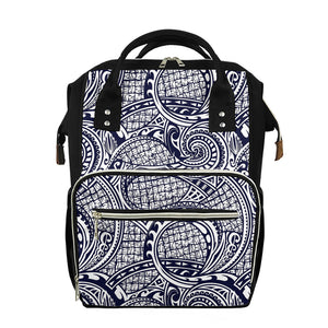 Blue Maori Polynesian Tribal Print Diaper Bag