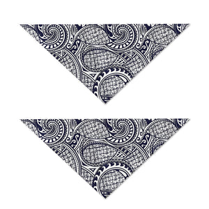 Blue Maori Polynesian Tribal Print Dog Bandana