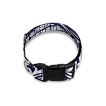 Blue Maori Polynesian Tribal Print Dog Collar