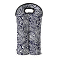 Blue Maori Polynesian Tribal Print Double Neoprene Wine Tote