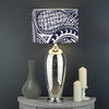 Blue Maori Polynesian Tribal Print Drum Lamp Shade