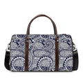 Blue Maori Polynesian Tribal Print Duffel Bag