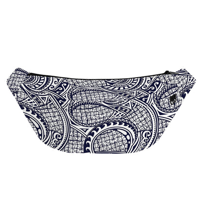 Blue Maori Polynesian Tribal Print Fanny Pack