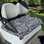 Blue Maori Polynesian Tribal Print Golf Cart Seat Cover