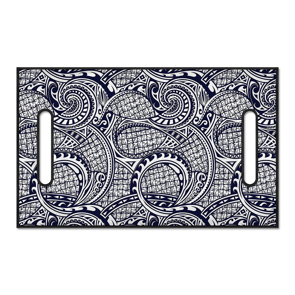 Blue Maori Polynesian Tribal Print Golf Cart Seat Cover