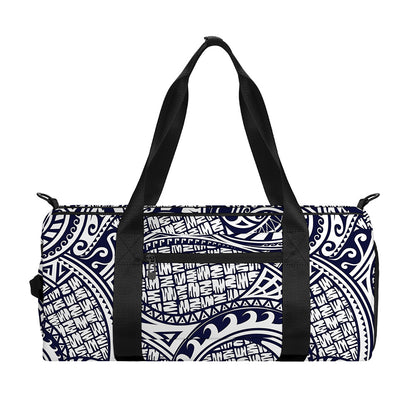 Blue Maori Polynesian Tribal Print Gym Bag