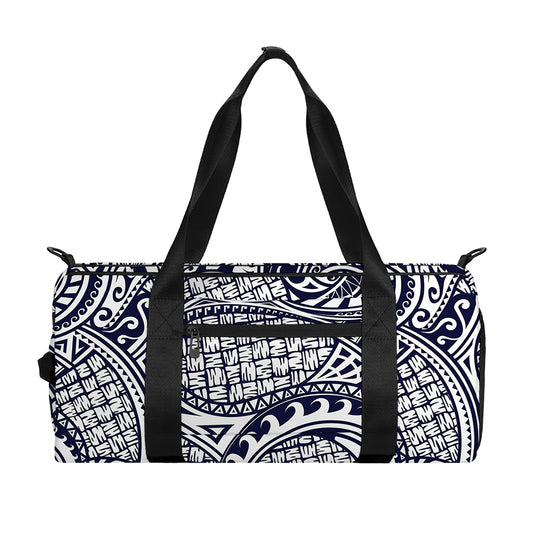 Blue Maori Polynesian Tribal Print Gym Bag