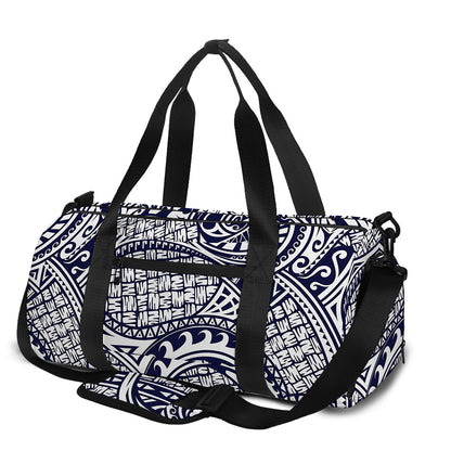 Blue Maori Polynesian Tribal Print Gym Bag