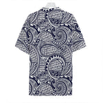 Blue Maori Polynesian Tribal Print Hawaiian Shirt