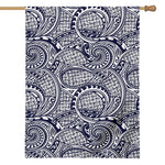 Blue Maori Polynesian Tribal Print House Flag