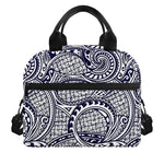 Blue Maori Polynesian Tribal Print Insulated Lunch Bag