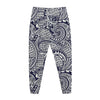 Blue Maori Polynesian Tribal Print Jogger Pants