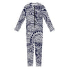 Blue Maori Polynesian Tribal Print Jumpsuit