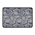 Blue Maori Polynesian Tribal Print Kitchen Mat