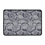 Blue Maori Polynesian Tribal Print Kitchen Mat