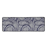 Blue Maori Polynesian Tribal Print Long Kitchen Mat