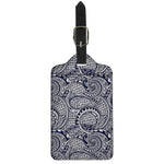 Blue Maori Polynesian Tribal Print Luggage Tag