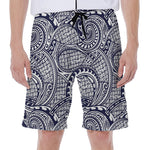 Blue Maori Polynesian Tribal Print Men's Beach Shorts