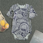 Blue Maori Polynesian Tribal Print Men's Bodysuit