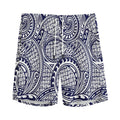 Blue Maori Polynesian Tribal Print Men's Athletic Shorts