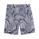 Blue Maori Polynesian Tribal Print Men's Sports Shorts