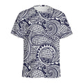 Blue Maori Polynesian Tribal Print Men's Athletic T-Shirt