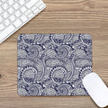 Blue Maori Polynesian Tribal Print Mouse Pad