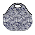 Blue Maori Polynesian Tribal Print Neoprene Lunch Bag